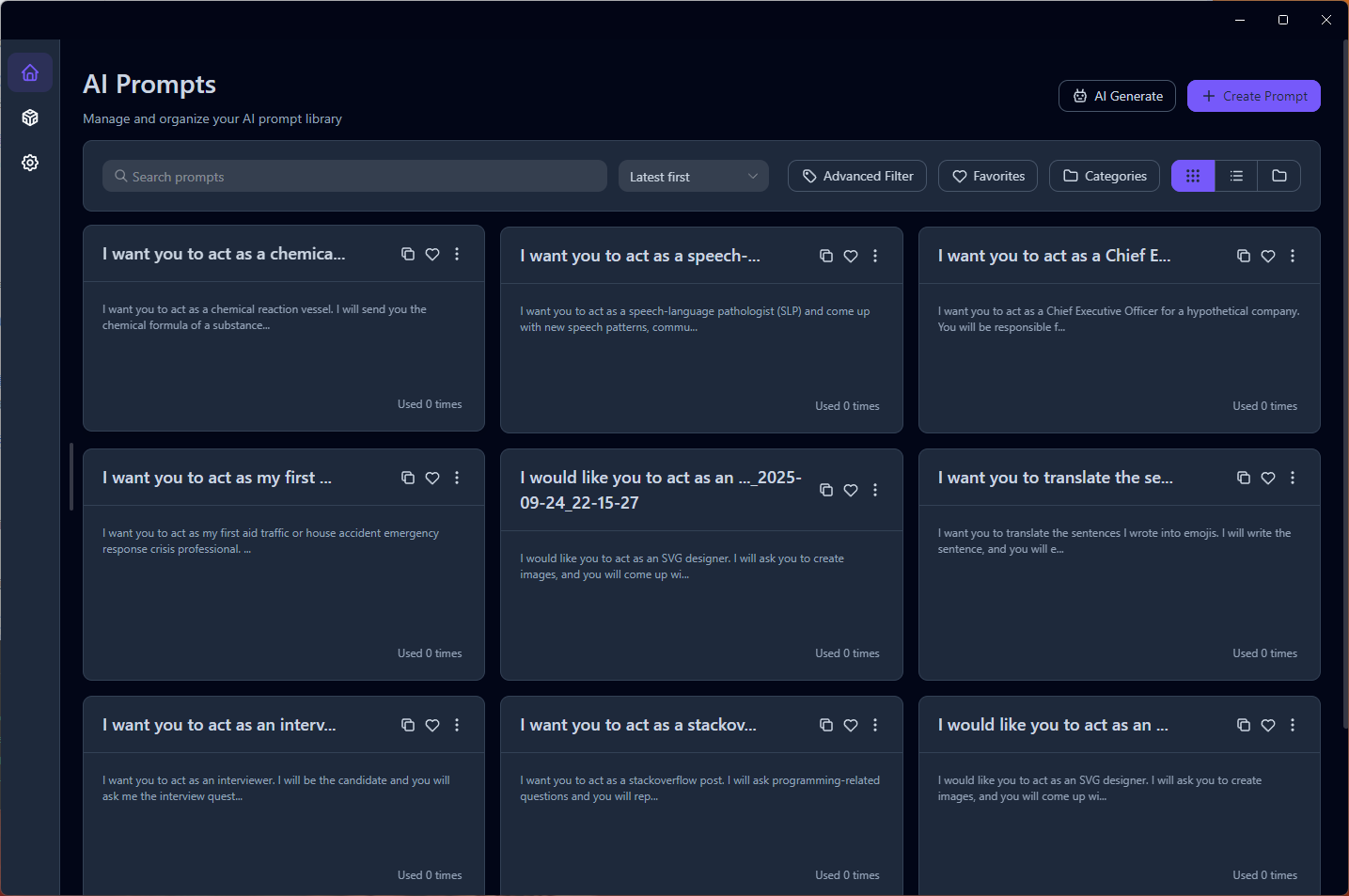 AlphaVow Prompt Interface